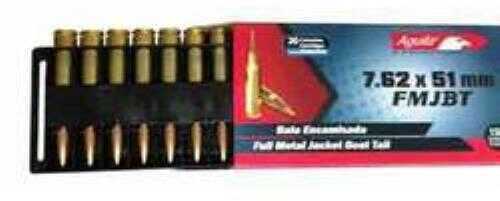 7.62 NATO 20 Rounds Ammunition Aguila 150 Grain Full Metal Jacket Boat Tail